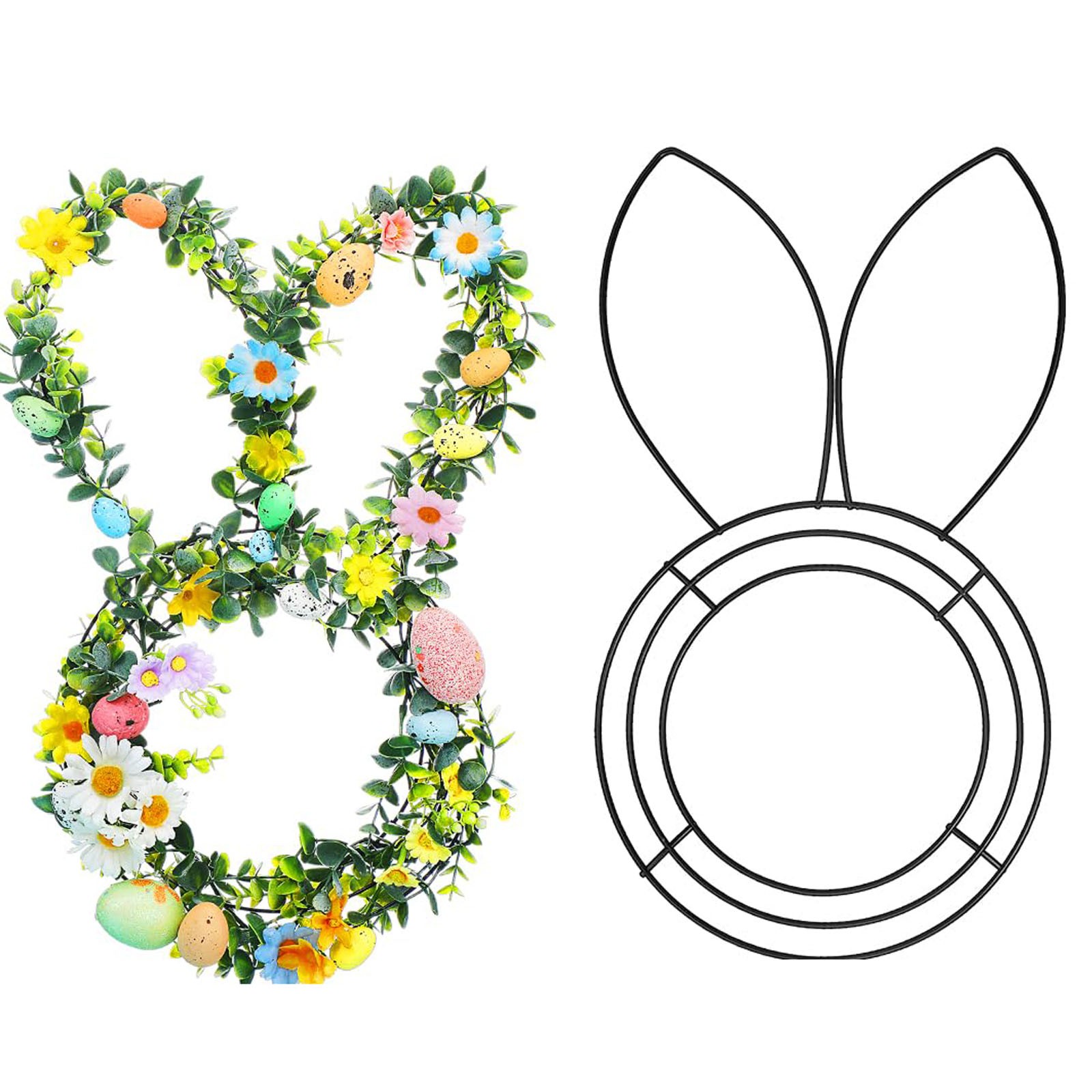 Wreath Form Wire - โครงลวดรูปกระต่ายอีสเตอร์สำหรับทำพวงหรีด รูปทรงวงรี วงแหวนสำหรับทำพวงหรีด วงแหวนรองพวงหรีด สำหรับจัดดอกไม้
