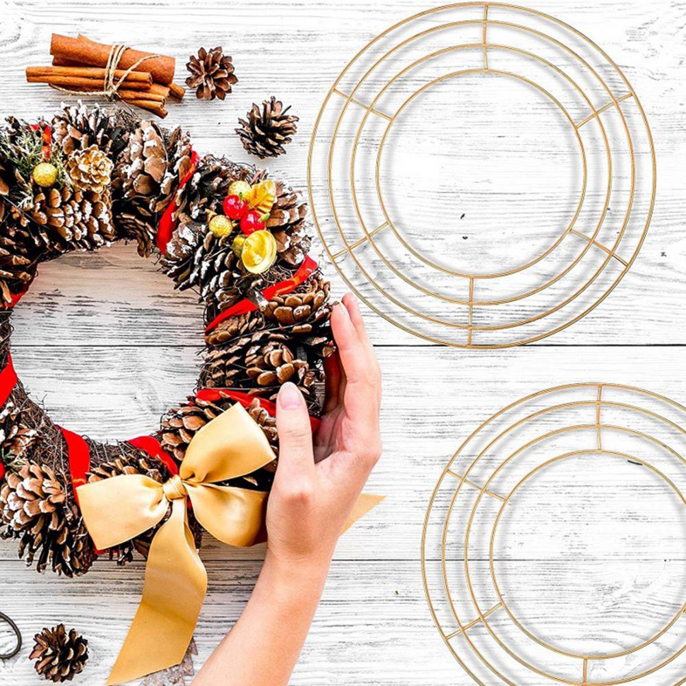 Wreath Form Wire - โครงเหล็กสำหรับทำพวงหรีดแขวนผนัง ขนาด 20-40 ซม. ป้องกันสนิม วัสดุทำพวงหรีด