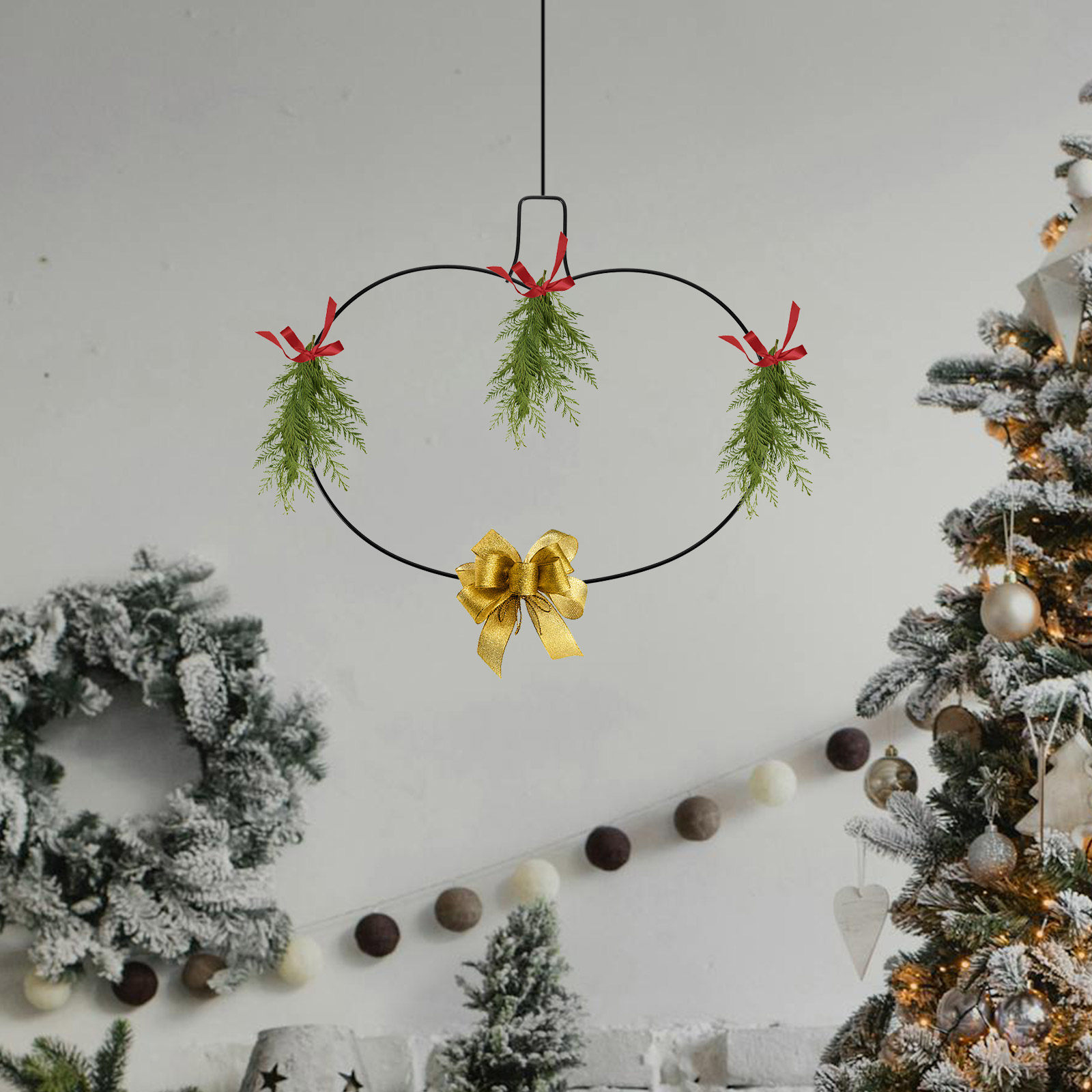Wreath Form Wire - โครงโลหะรูปฟักทองสำหรับทำพวงหรีดตกแต่งฮาโลวีน คริสต์มาส ปีใหม่ งานประดิษฐ์พวงมาลัยดอกไม้ โครงลวดแข็งแรง
