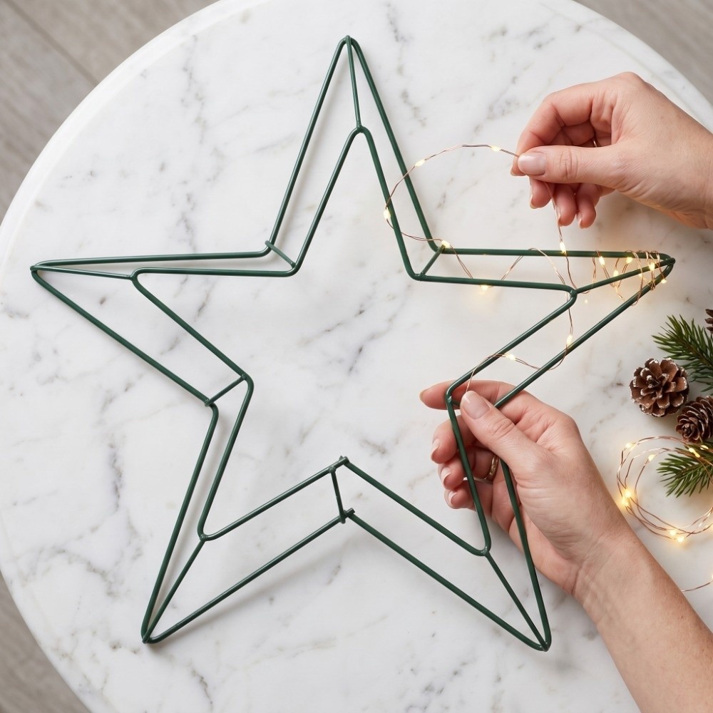 โครงลวดโลหะรูปดาวสำหรับตกแต่งพ - Wreath Form Wire บทวิจารณ์และราคา