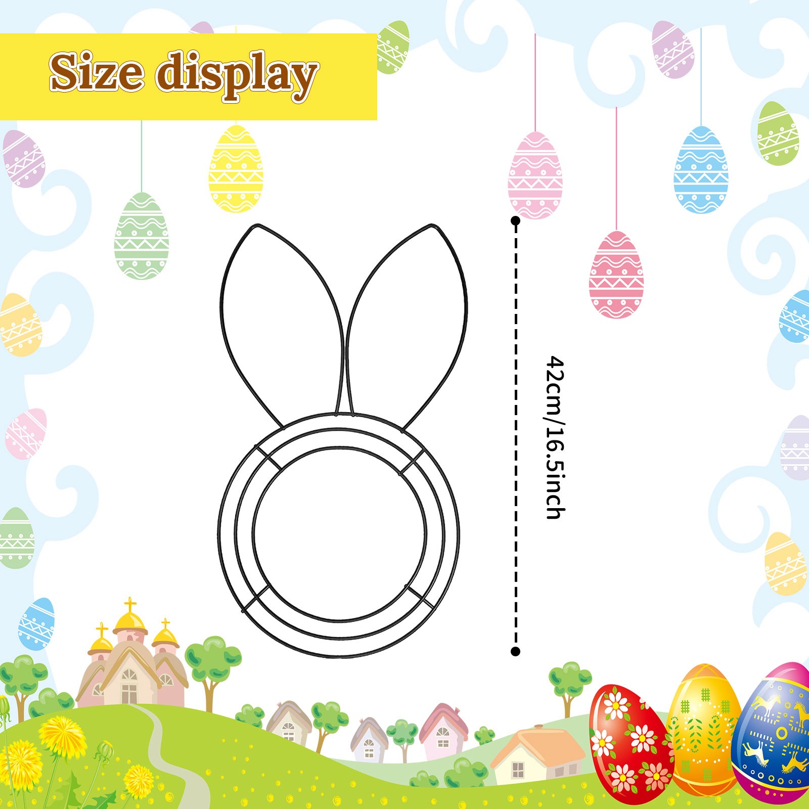 โครงลวดรูปกระต่ายอีสเตอร์สำหรั - Wreath Form Wire บทวิจารณ์และราคา