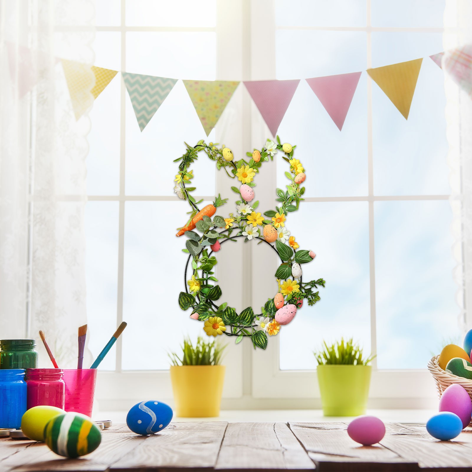 โครงลวดรูปกระต่ายอีสเตอร์สำหรั - Wreath Form Wire บทวิจารณ์และราคา
