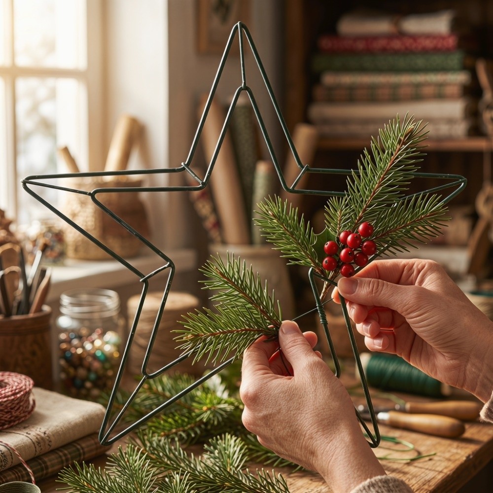 โครงลวดโลหะรูปดาวสำหรับแขวนตกแ - Wreath Form Wire บทวิจารณ์และราคา